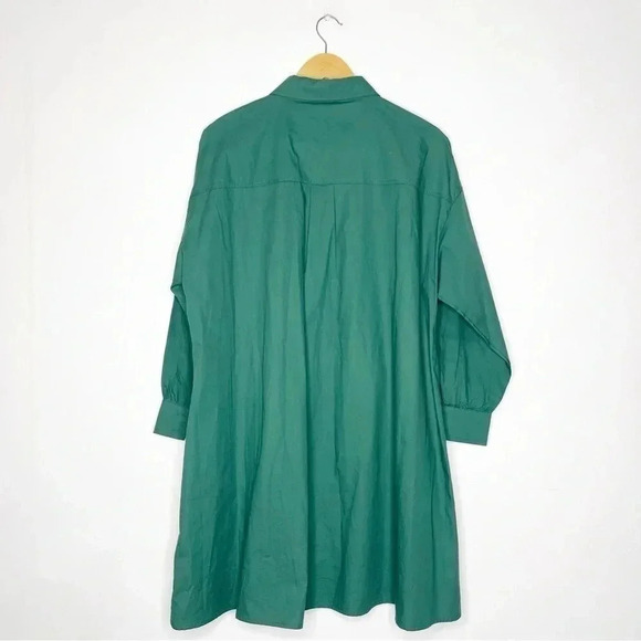 Arula Green Button Down Shirt Dress Julianna  Size X 10 - Picture 6 of 8